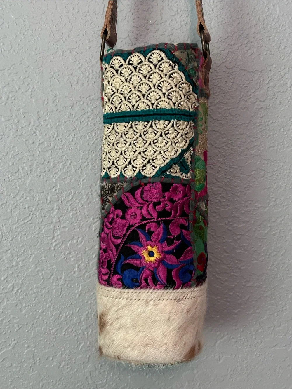 Bhrayna Bags Upcycled Wine Tote Bag Leather Handle
